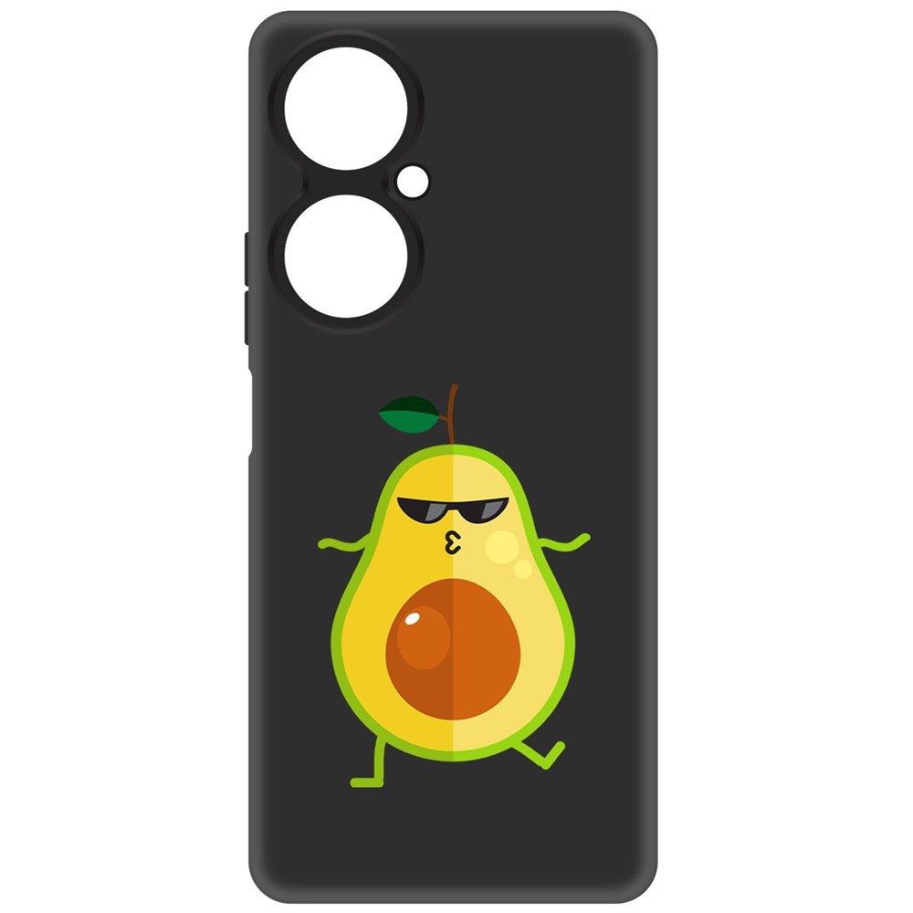 

Чехол-накладка Krutoff Soft Case Авокадо Стильный для Huawei Nova 11i, Черный