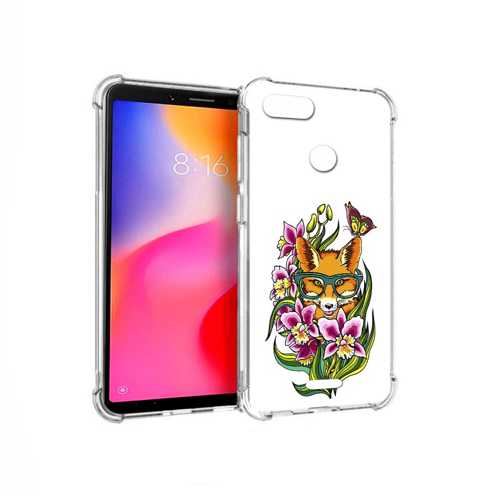 

Чехол MyPads Tocco для Xiaomi Redmi 6 Лиса в цветах (PT113762.304.108), Прозрачный, Tocco