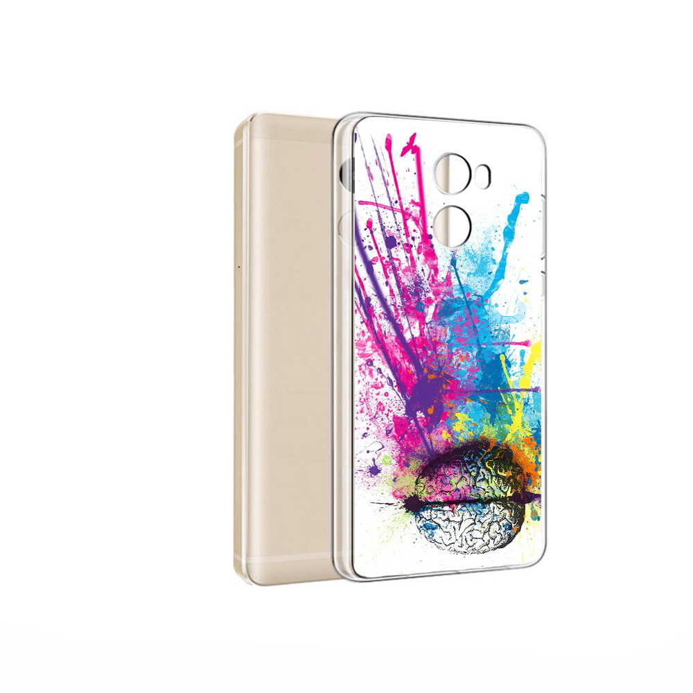 

Чехол MyPads Tocco для Xiaomi Redmi 4 Pro яркий красочный мозг (PT47305.303.710), Прозрачный, Tocco