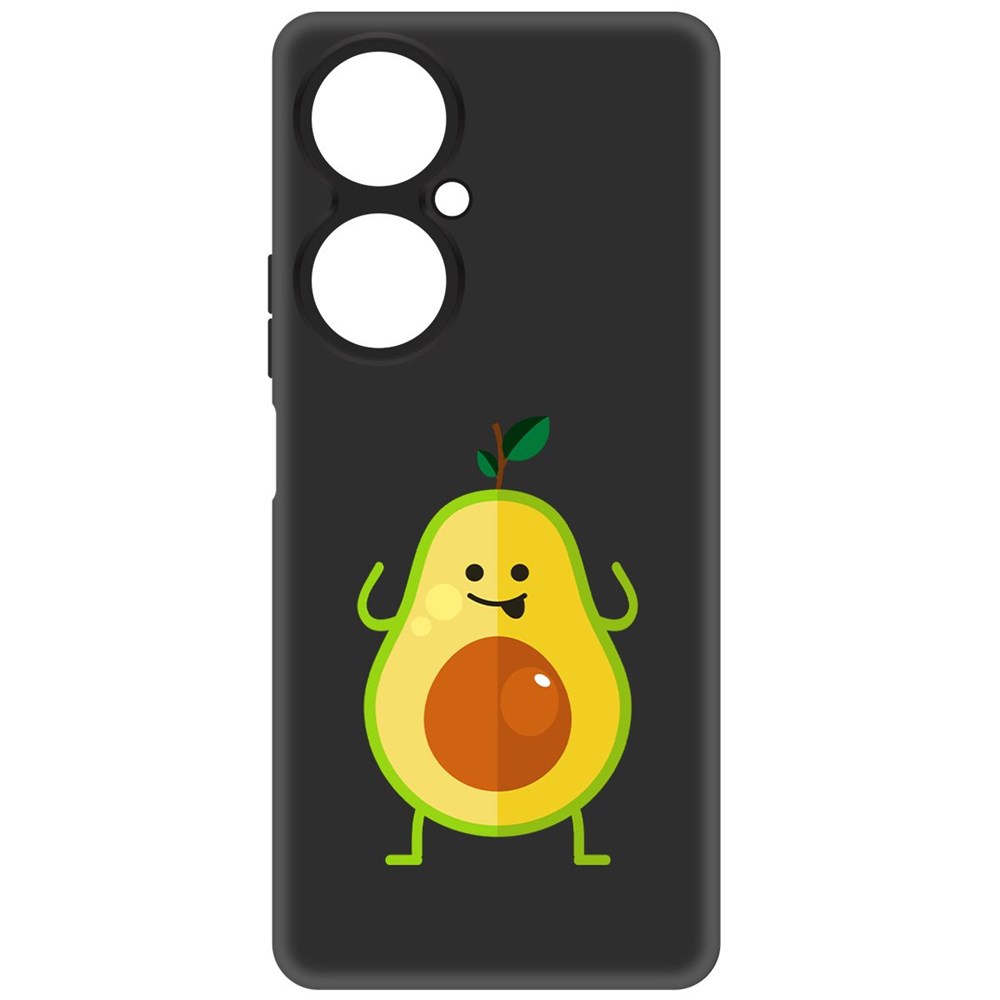 

Чехол-накладка Krutoff Soft Case Авокадо Веселый для Huawei Nova 11i, Черный