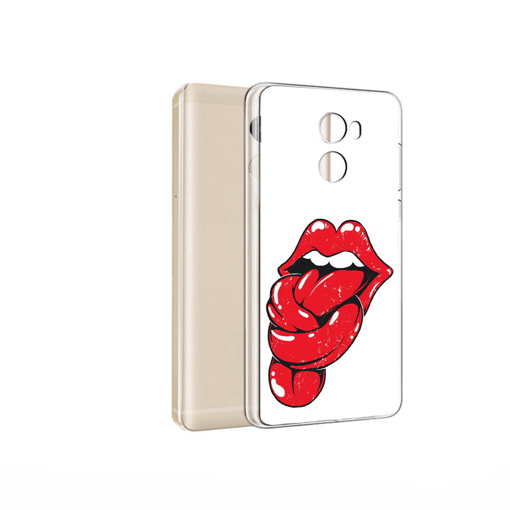 

Чехол MyPads Tocco для Xiaomi Redmi 4 Pro яркие губы с языком (PT47305.303.705), Прозрачный, Tocco