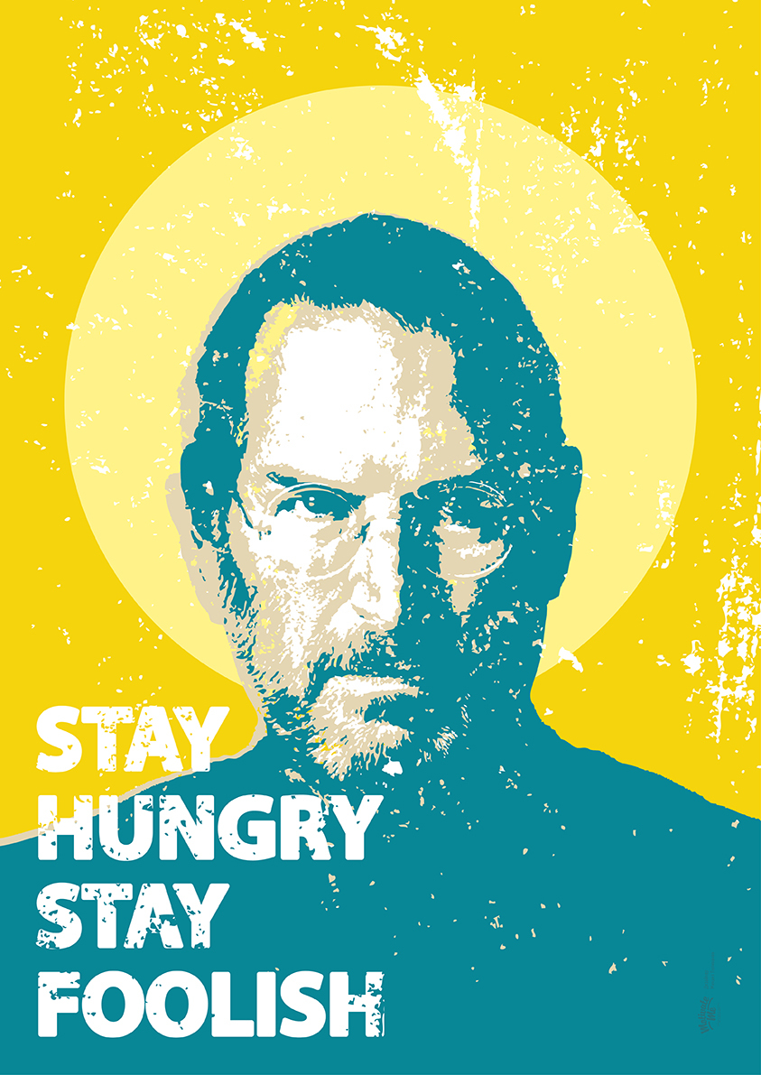 

Большой мотивационный постер на стену Stay Hungry 60х90 см без рамы, MMJOBS2