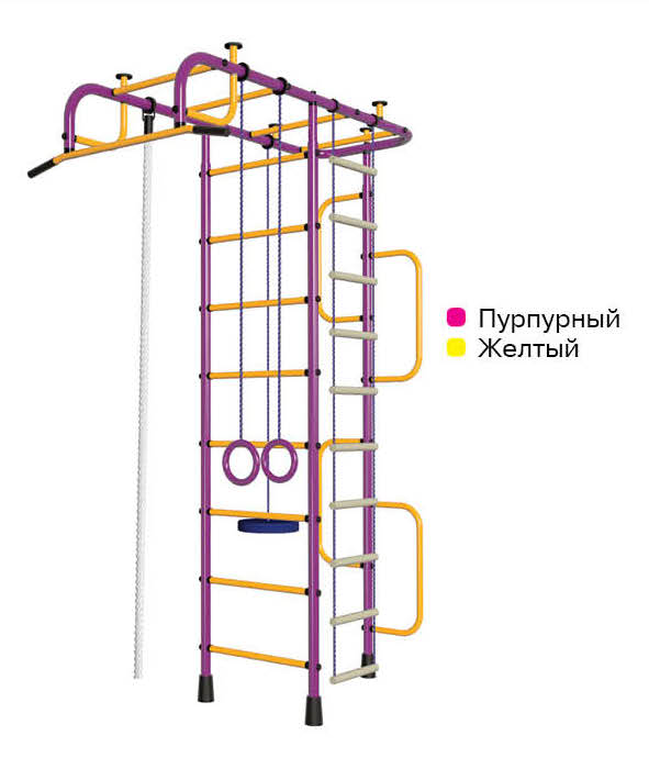

Детский спортивный комплекс Пионер 3М пурпурно/жёлтый, 3М пурпурно/жёлтый