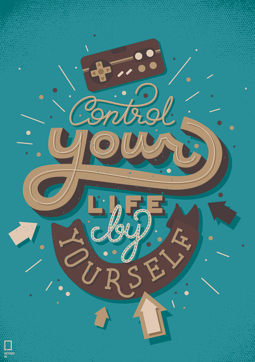 

Большой мотивационный постер на стену Control Your Life 40х50 см без рамы, MMLIFE