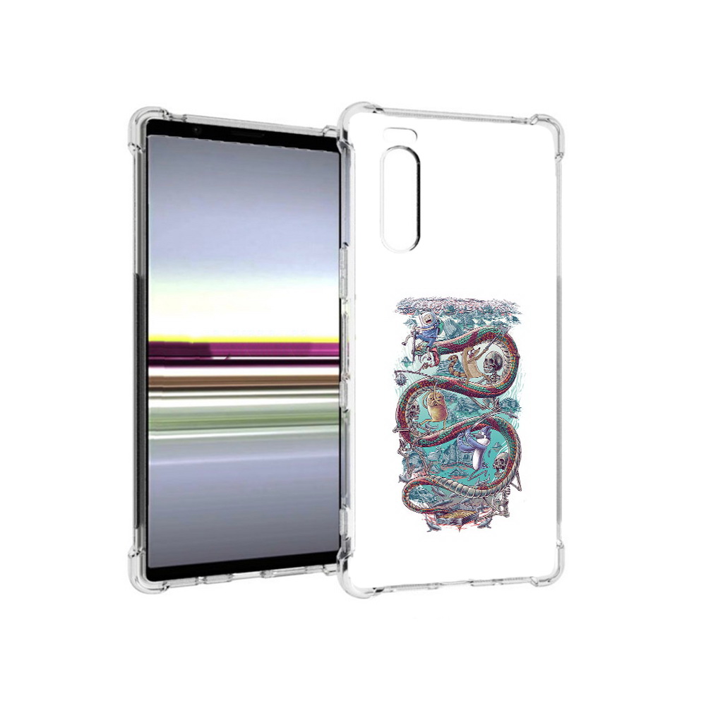 

Чехол MyPads Tocco для Sony Xperia 5 время приключений страшилка (PT139963.234.280), Прозрачный, Tocco