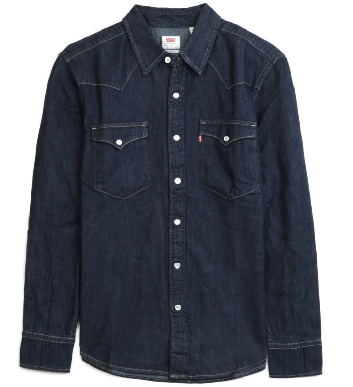

Рубашка мужская Levi's 86621 синяя L, Синий, 86621