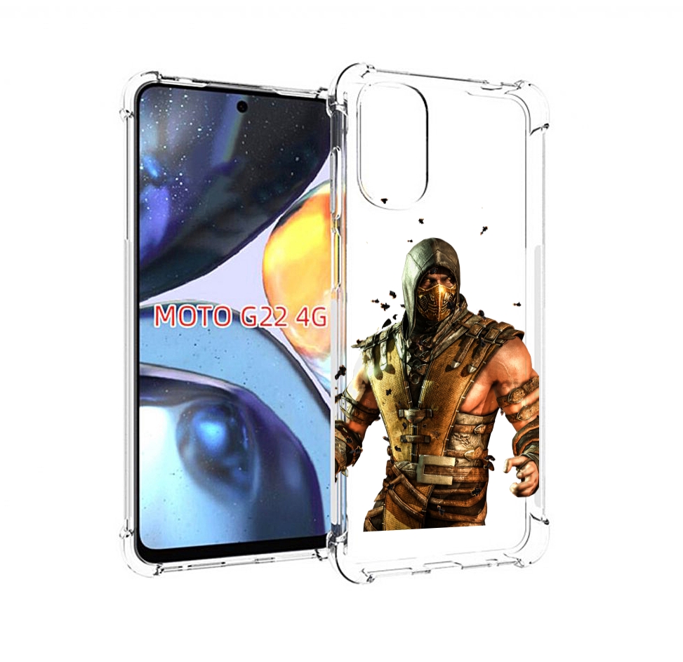 

Чехол MyPads Mortal Kombat scorpion для Motorola Moto G22 4G, Прозрачный, Tocco