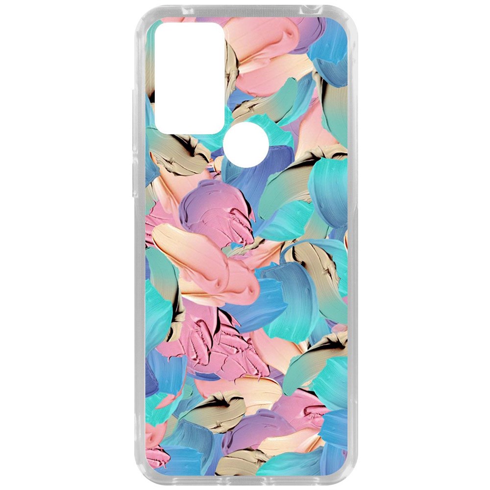 

Чехол-накладка Krutoff Clear Case Абстракт краска для TCL 30E, Прозрачный