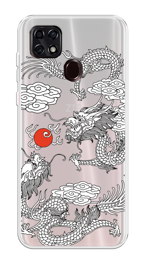 

Чехол на ZTE Blade 20 Smart "Драконы с ножом", Прозрачный;черный;белый, 133550-1