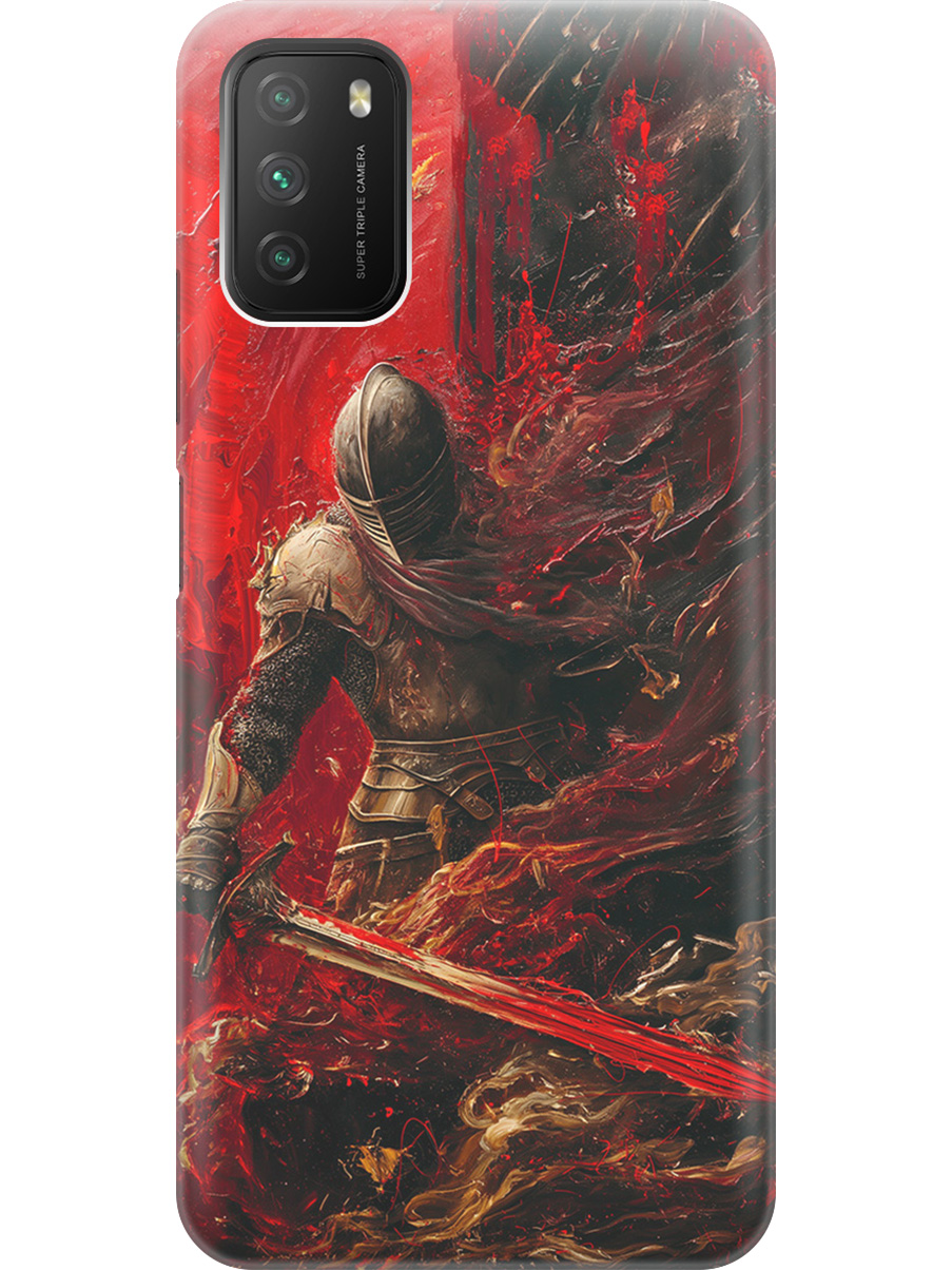 

Силиконовый чехол на Xiaomi Redmi 9T / Poco M3 с принтом "Алый рыцарь", Прозрачный;красный;черный, 724142785