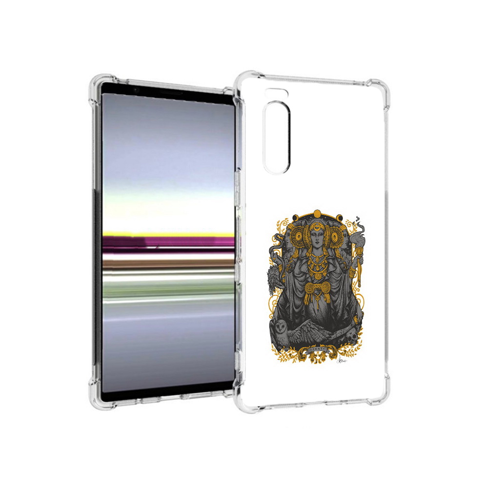 

Чехол MyPads Tocco для Sony Xperia 5 божество с золотыми элементами (PT139963.234.241), Прозрачный, Tocco