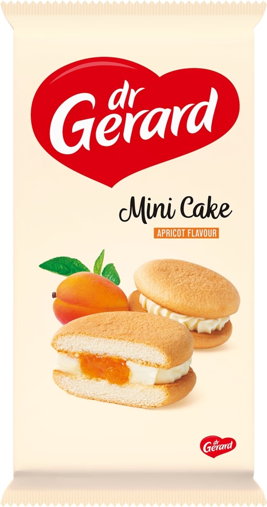 фото Печенье dr. gerard mini cake apricot со вкусом сливочного крема 340 г