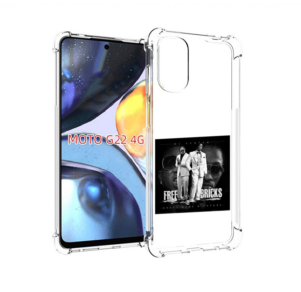 

Чехол MyPads Gucci Mane & Future - Free Bricks для Motorola Moto G22 4G, Прозрачный, Tocco