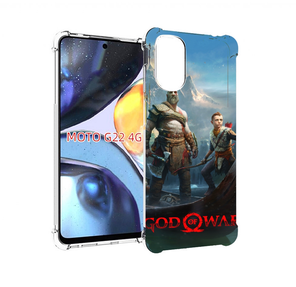 Чехол MyPads God Of War Кратос Атрей для Motorola Moto G22 4G