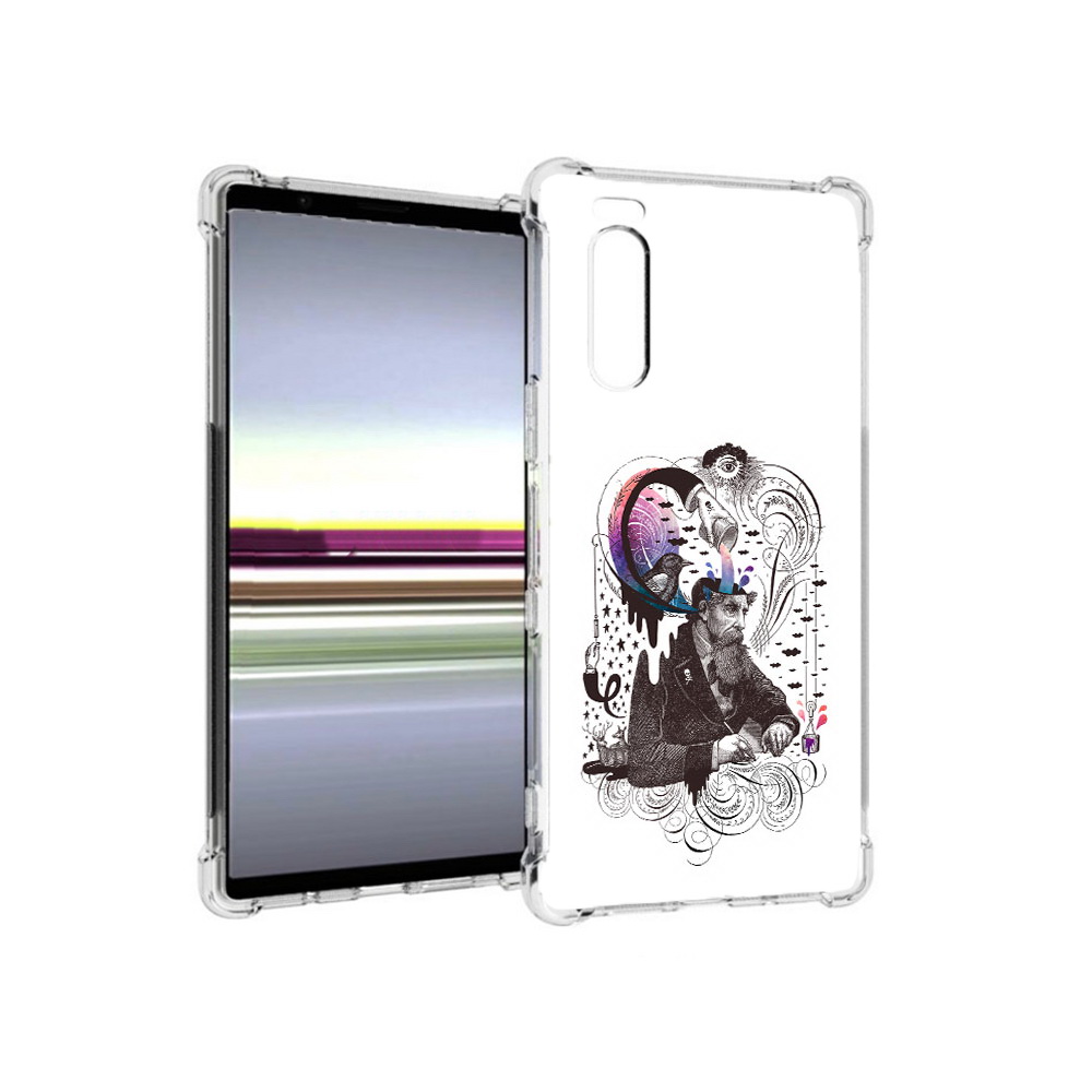 

Чехол MyPads Tocco для Sony Xperia 5 абстракция думающий мужчина (PT139963.234.210), Прозрачный, Tocco