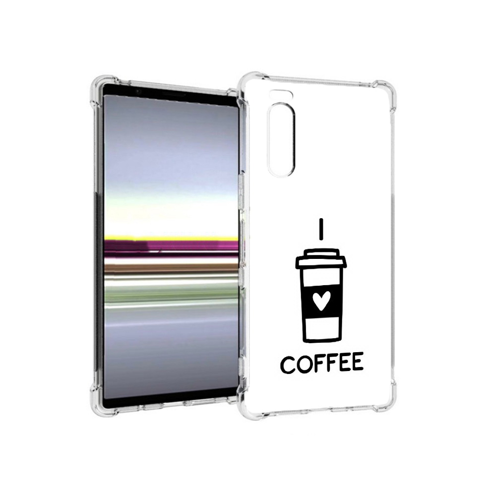 

Чехол MyPads Tocco для Sony Xperia 5 Я люблю кофе (PT139963.234.206), Прозрачный, Tocco