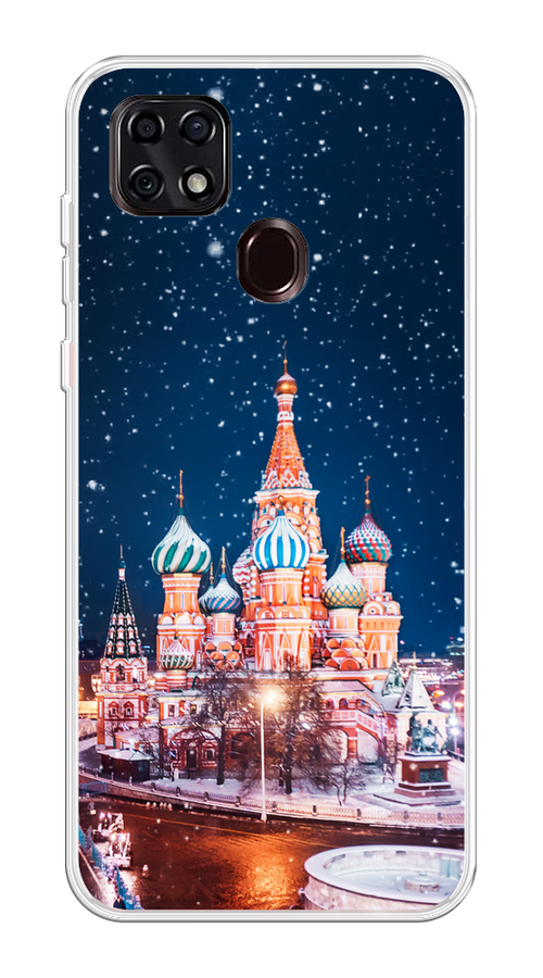 Чехол на ZTE Blade 20 Smart "Москва 1" 133550-1 коричневый,  синий,  белый