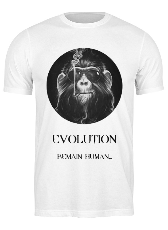 

Футболка мужская Printio Evolution (1) белая S, Белый, Evolution (1)
