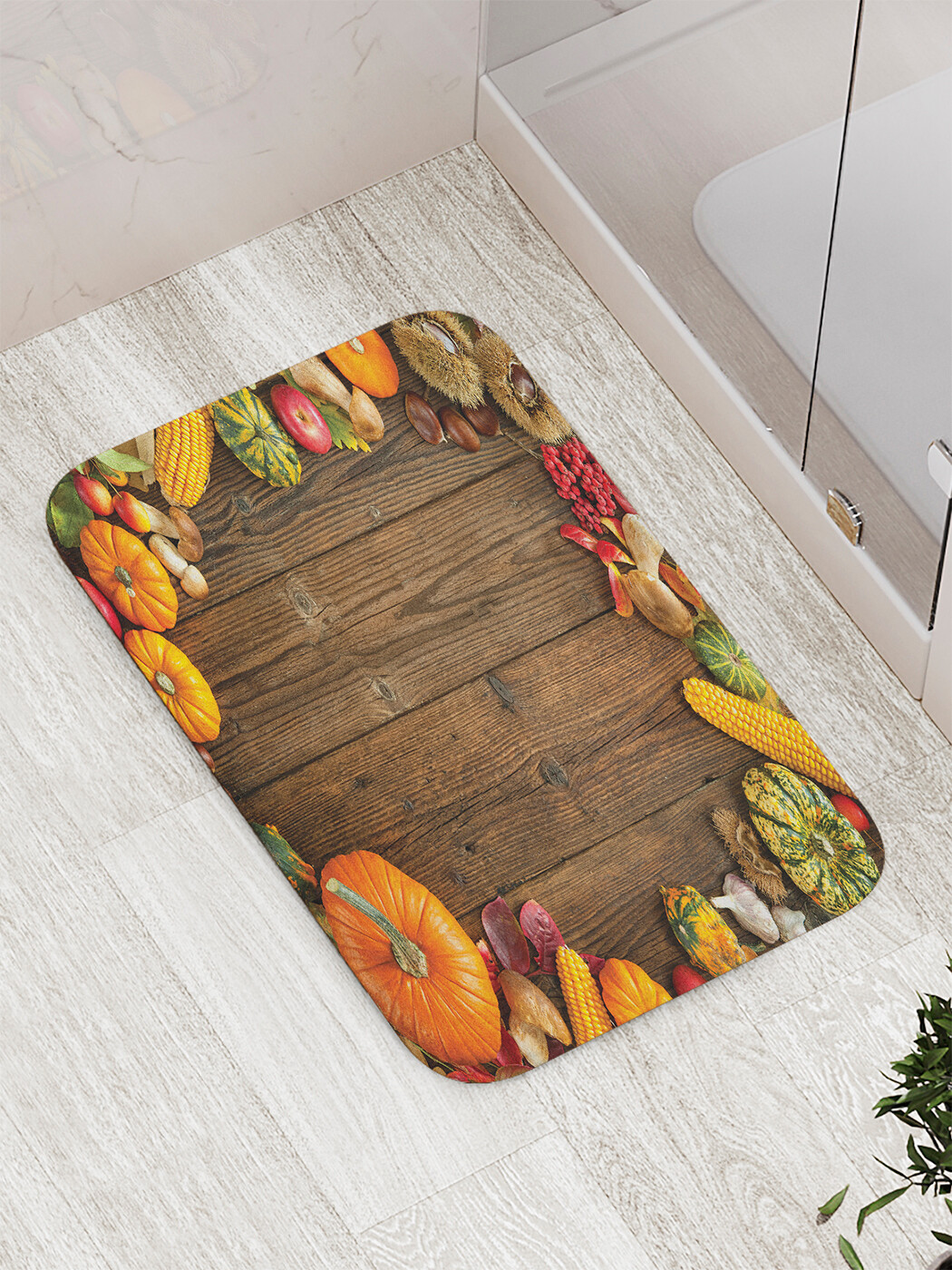 

Коврик противоскользящий JoyArty "Щедрый урожай" для ванной, сауны, бассейна, 77х52 см, Щедрый урожай