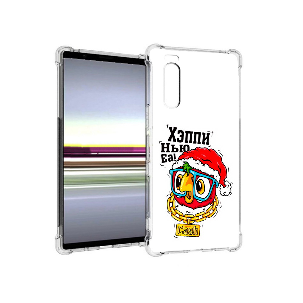 

Чехол MyPads Tocco для Sony Xperia 5 Хэппи нью еа (PT139963.234.196), Прозрачный, Tocco