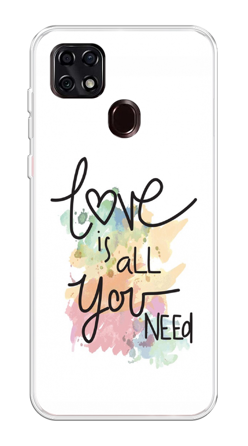 

Чехол на ZTE Blade 20 Smart "Love is all you need", Белый;черный;зеленый, 133550-1