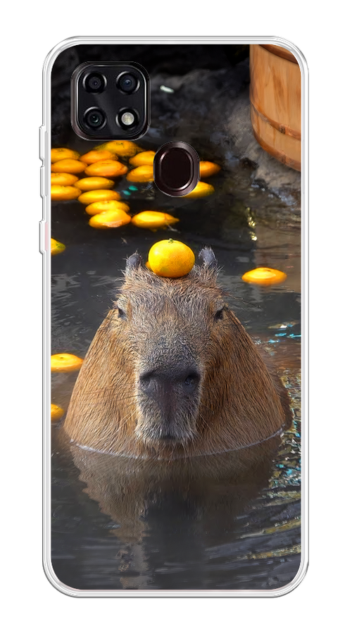 

Чехол на ZTE Blade 20 Smart "Капибара отдыхает", Коричневый;оранжевый;серый, 133550-1