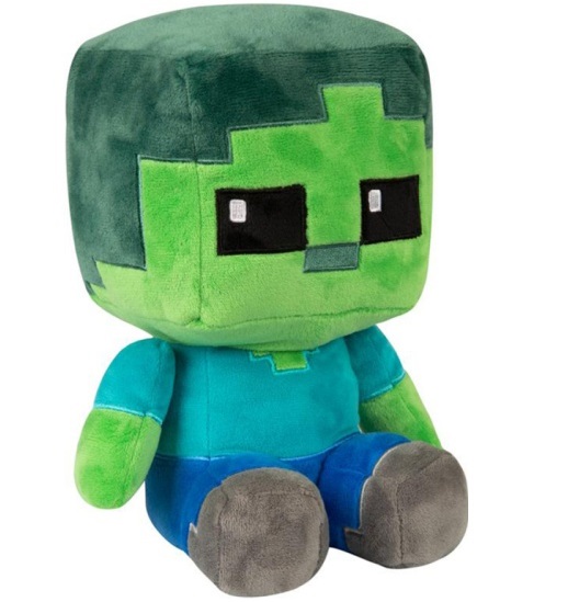 Мягкая игрушка Парк Сервис Зомби, герой Майнкрафт рюкзак майнкрафт крипер minecraft зеленый 29х12х44 см 15 5 л