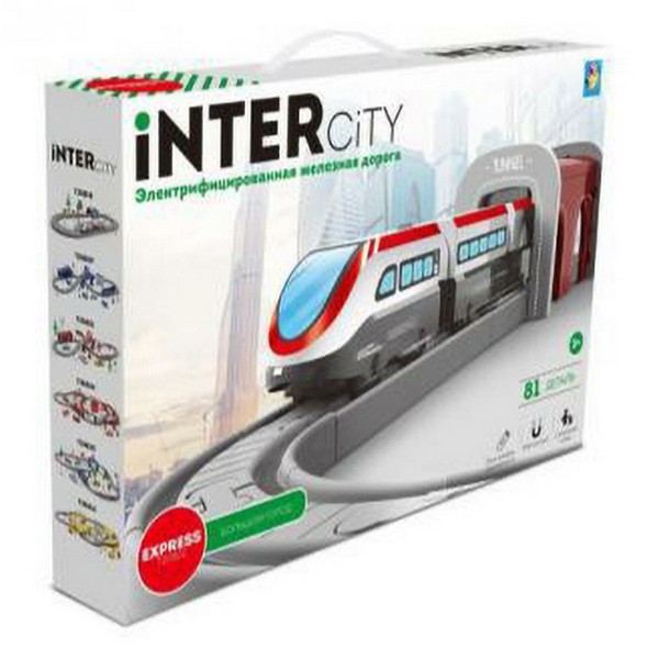 

Игрушка Железная дорога 1Toy InterСity Большой город 81 деталь