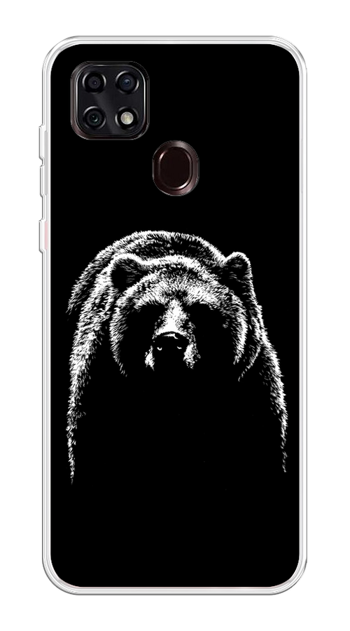 

Чехол на ZTE Blade 20 Smart "Медведь в ночи", Белый;черный, 133550-1