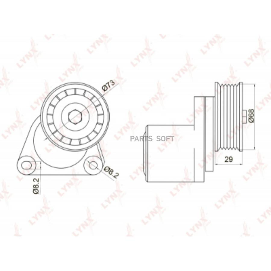 

Ролик Руч.Ремня Ford Mondeo Iii 1.8-2.0 00-07 LYNXauto PT-3013