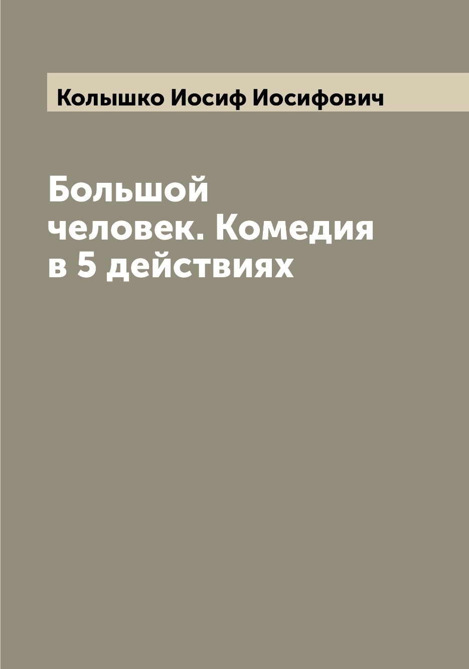 

Книга Большой человек. Комедия в 5 действиях