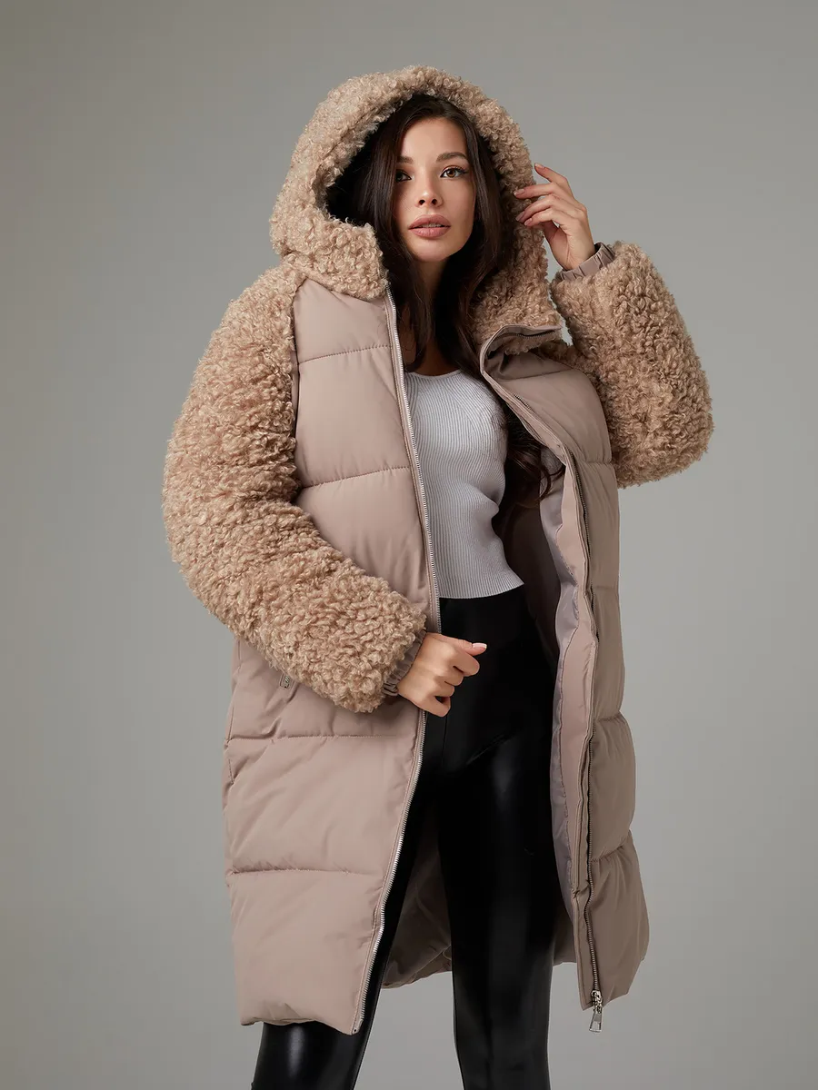 

Куртка женская SAMI FASHION 2371 бежевая 54 RU, Бежевый, 2371