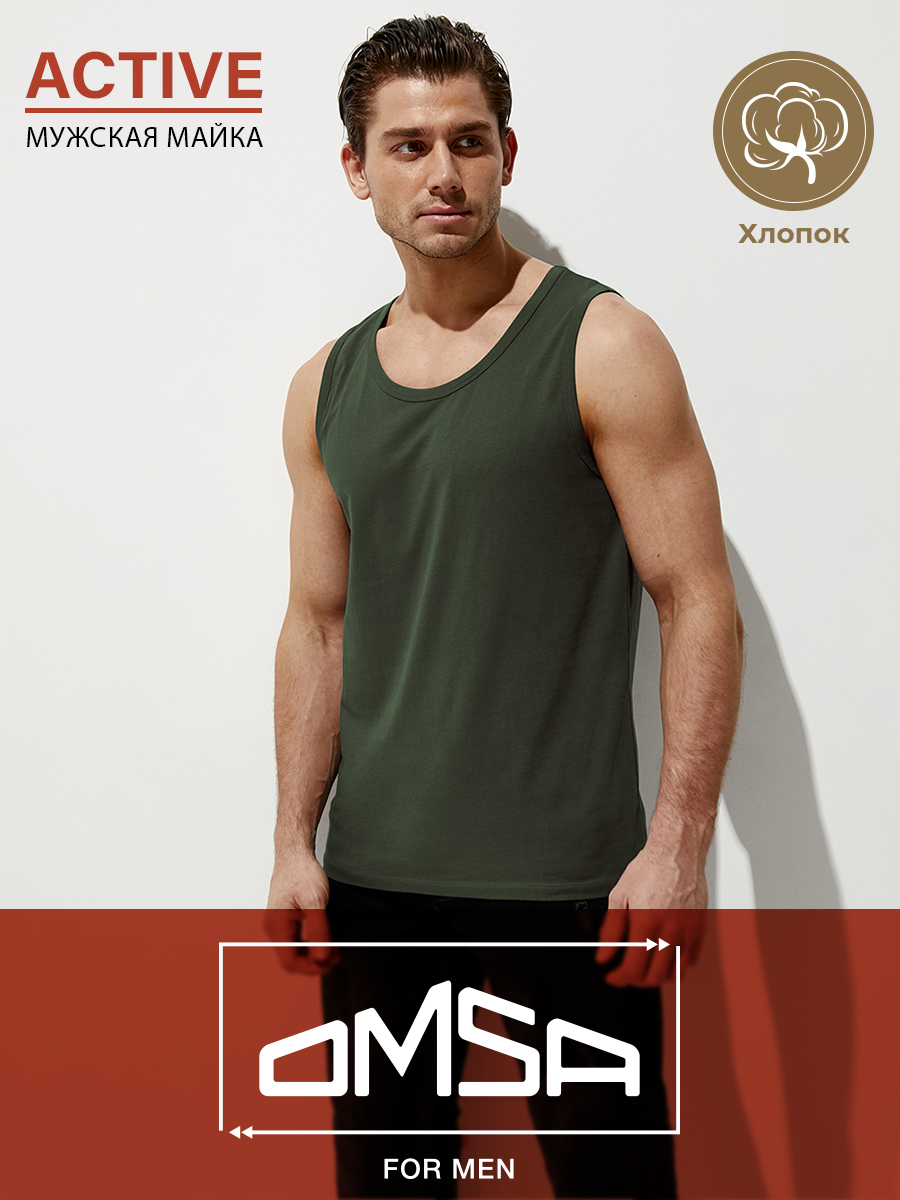 

Майка мужская Omsa OmT_U 1101 хаки 4XL, OmT_U 1101