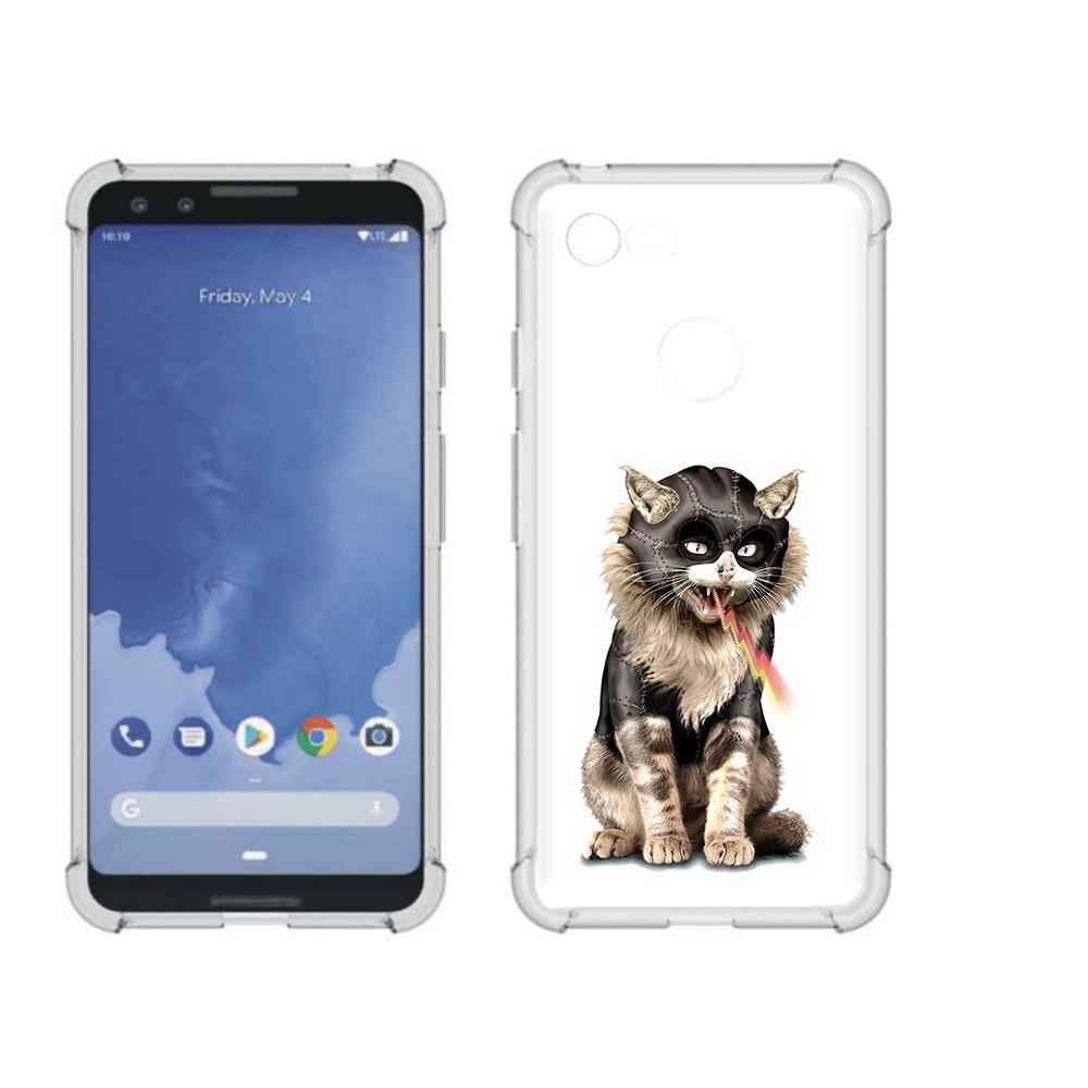

Чехол MyPads Tocco для Google Pixel 3 дьяволский кот, Прозрачный, Tocco