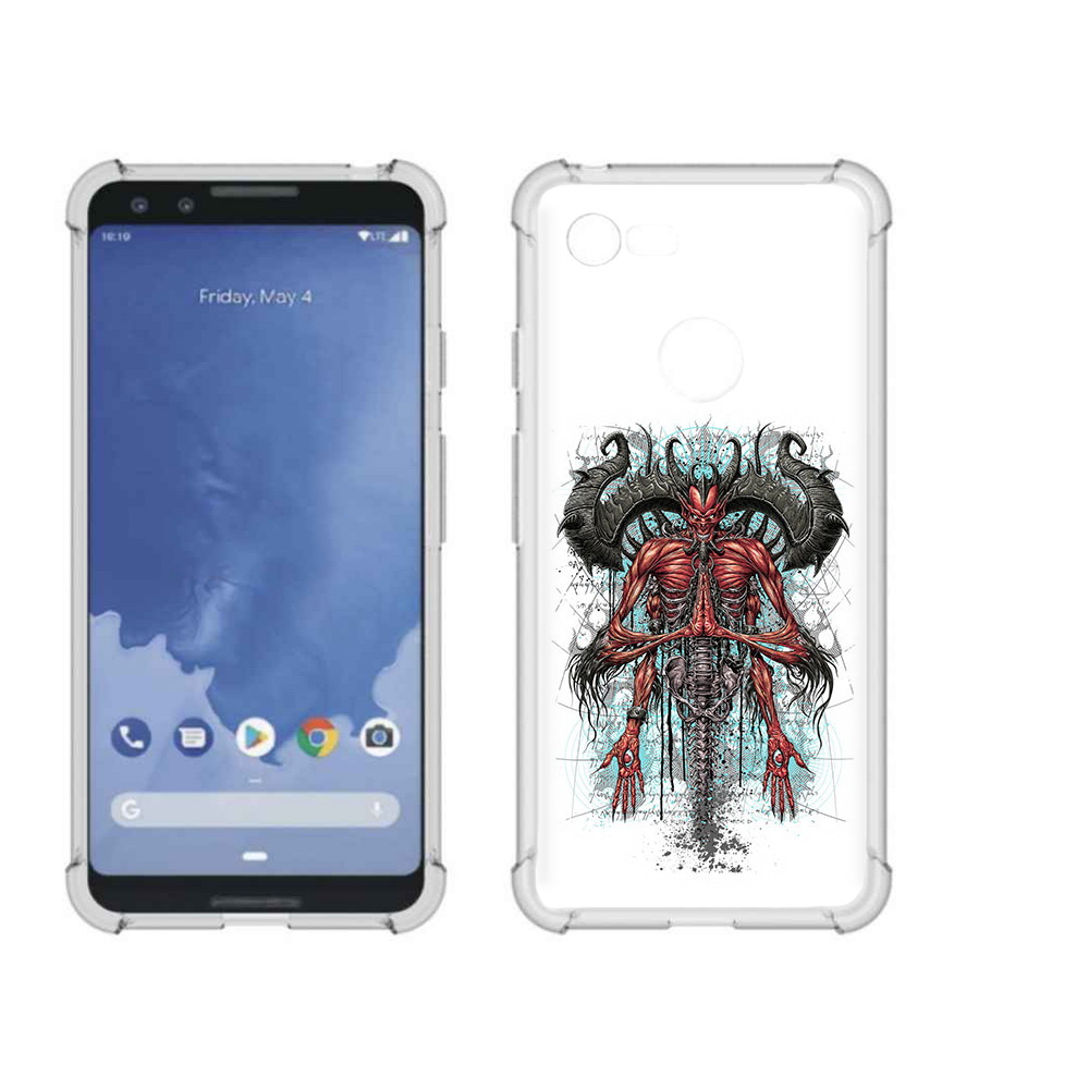 

Чехол MyPads Tocco для Google Pixel 3 дьявол, Прозрачный, Tocco