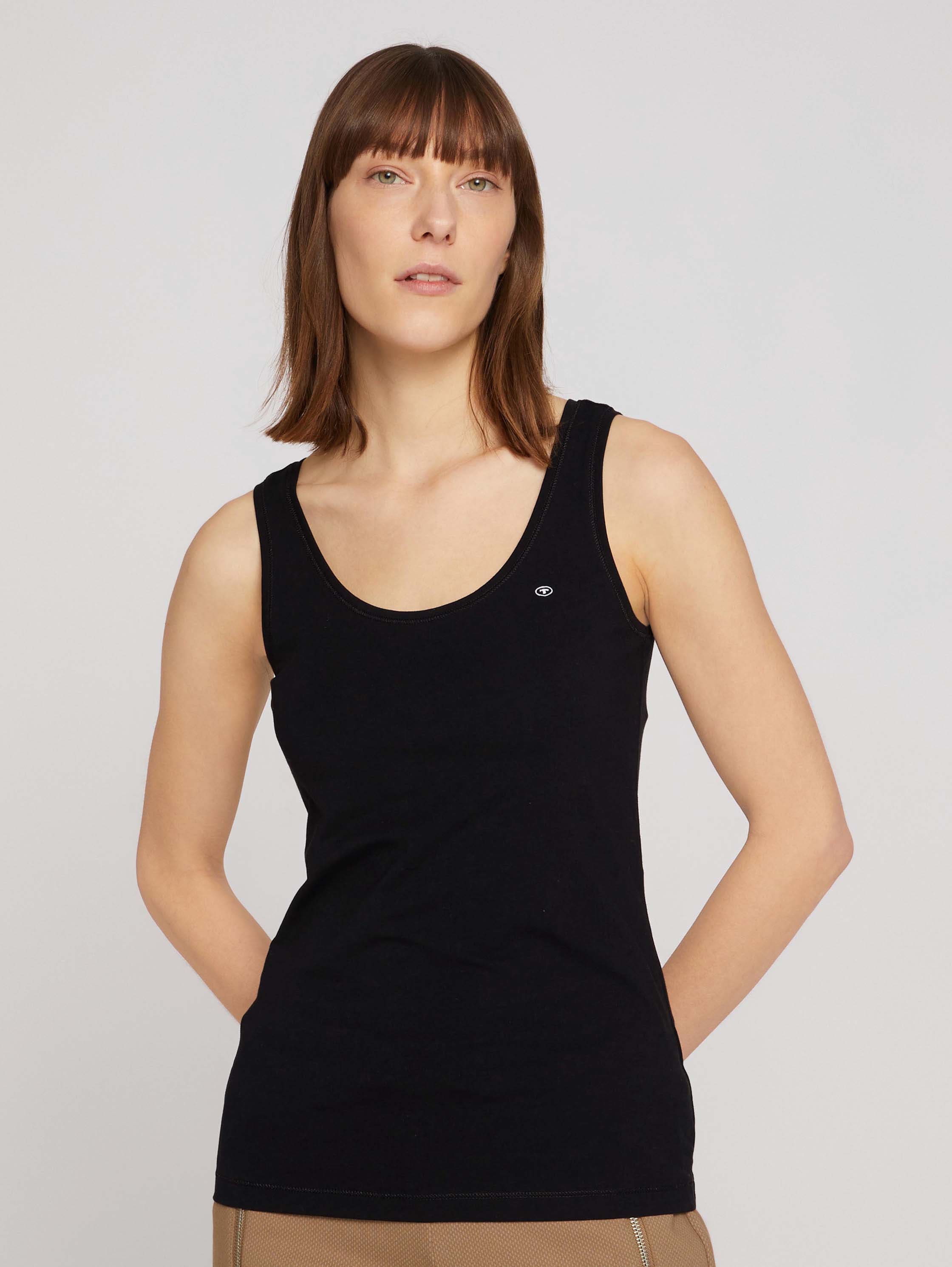 

Майка женская TOM TAILOR 1032034 черная 2XL, 1032034