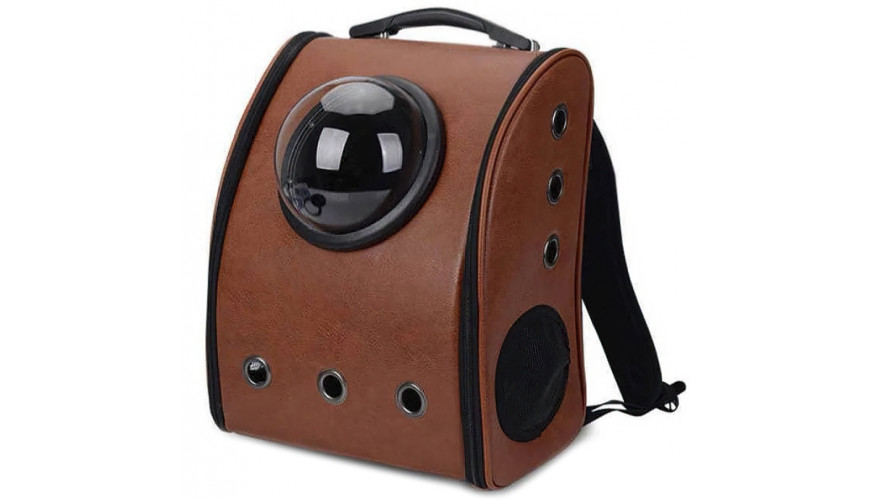 фото Рюкзак-переноска little beast star pet school bag breathable space brown xiaomi