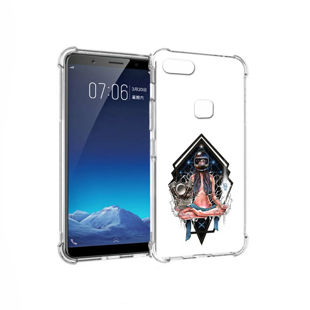 

Чехол MyPads Tocco для Vivo X20 красивая девушка в шлеме (PT108350.433.406), Прозрачный, Tocco