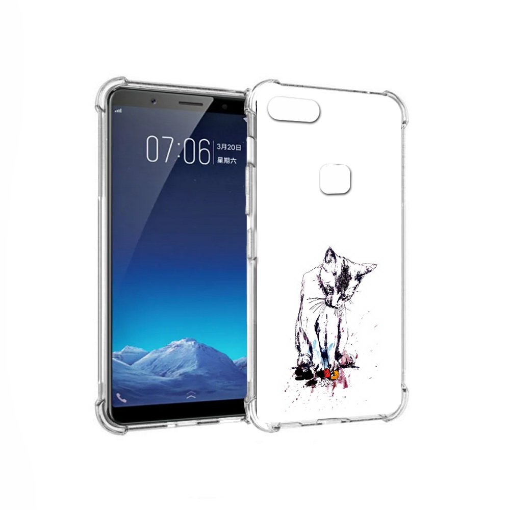 

Чехол MyPads Tocco для Vivo X20 кот и микки (PT108350.433.399), Прозрачный, Tocco