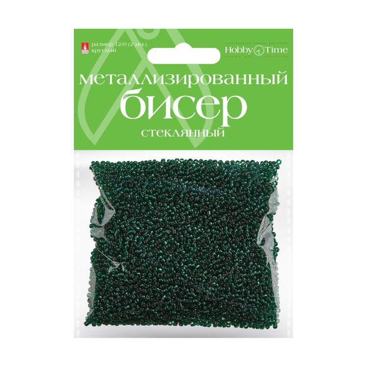 

Бисер круглый МЕТАЛЛИЗИРОВАННЫЙ, 2 ММ, 60 на гребне ИЗУМРУДНЫЙ, №16