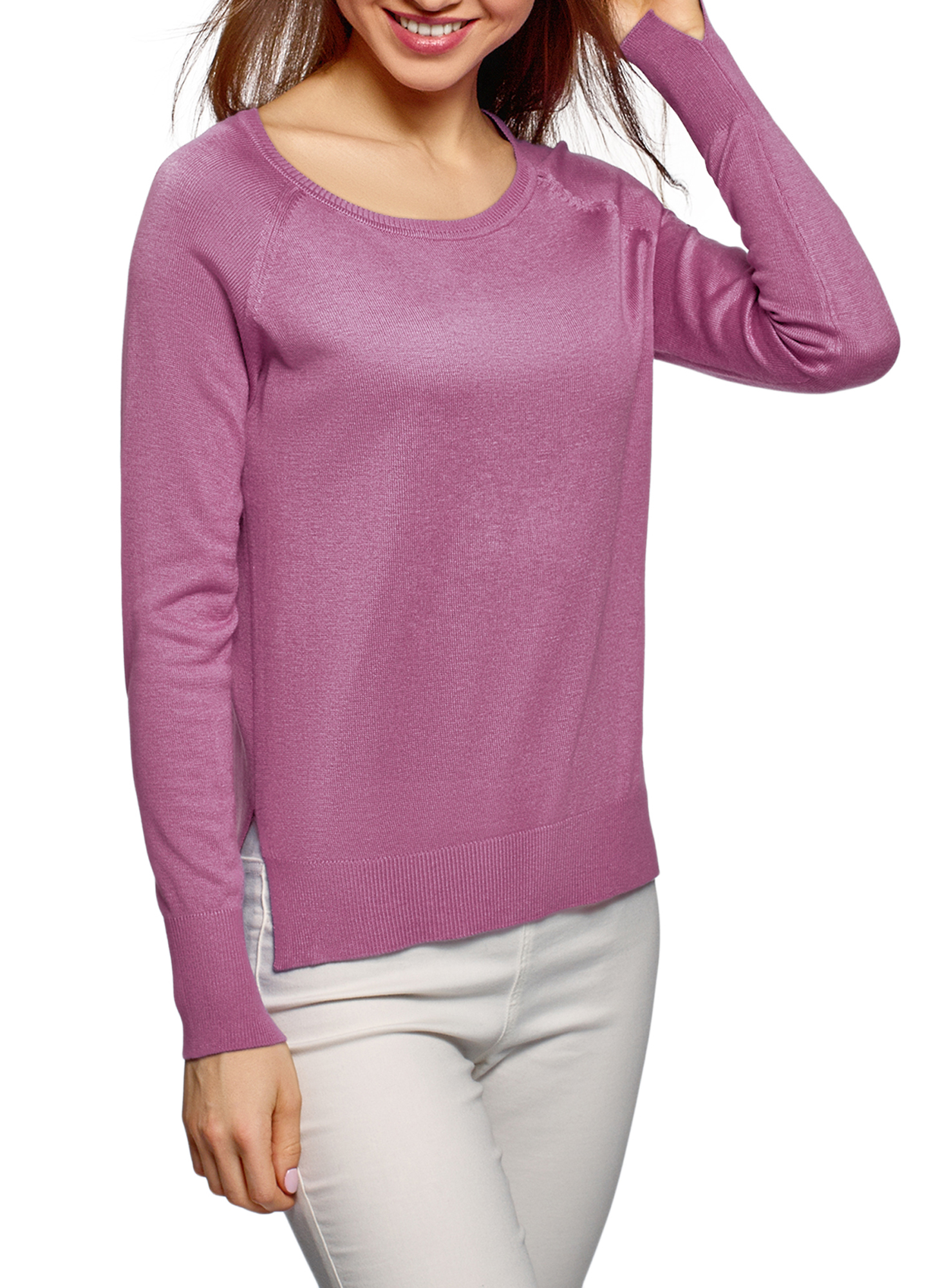 

Джемпер женский oodji 63812649-1 фиолетовый XS, 63812649-1