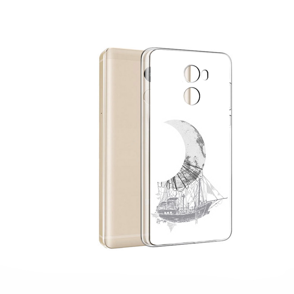 

Чехол MyPads Tocco для Xiaomi Redmi 4 Pro черно белый корабль полумесяц (PT47305.303.684), Прозрачный, Tocco
