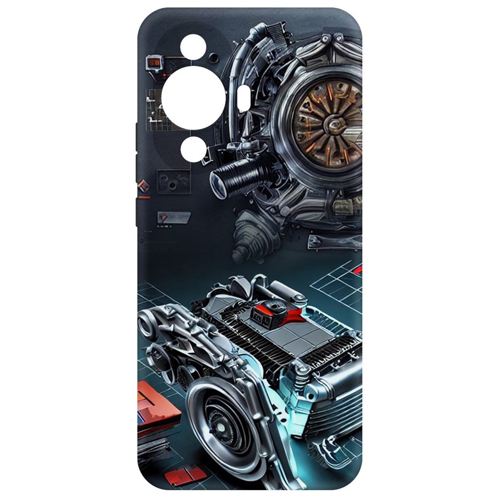

Чехол-накладка Krutoff Soft Case Моторы для Huawei Nova 11, Черный