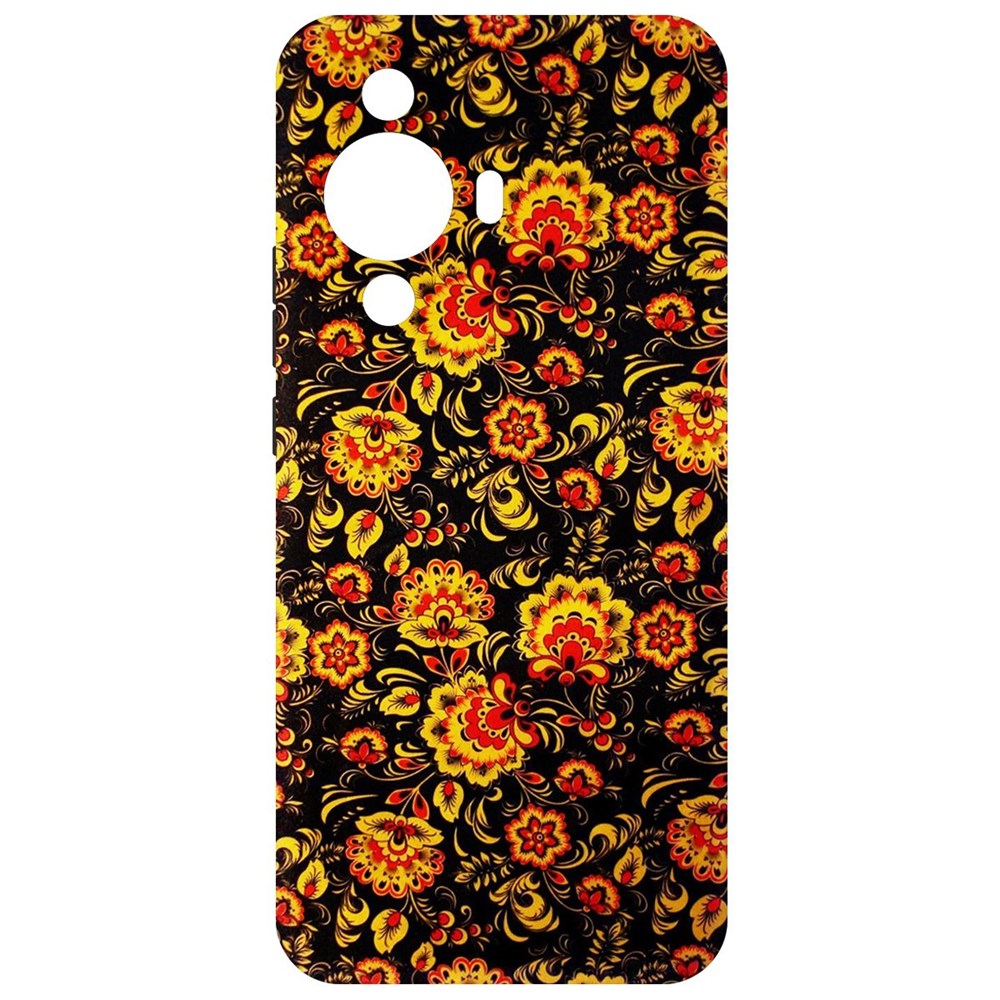 

Чехол-накладка Krutoff Soft Case Хохлома для Huawei Nova 11, Черный