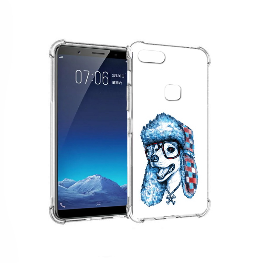 

Чехол MyPads Tocco для Vivo X20 зимний пес (PT108350.433.362), Прозрачный, Tocco