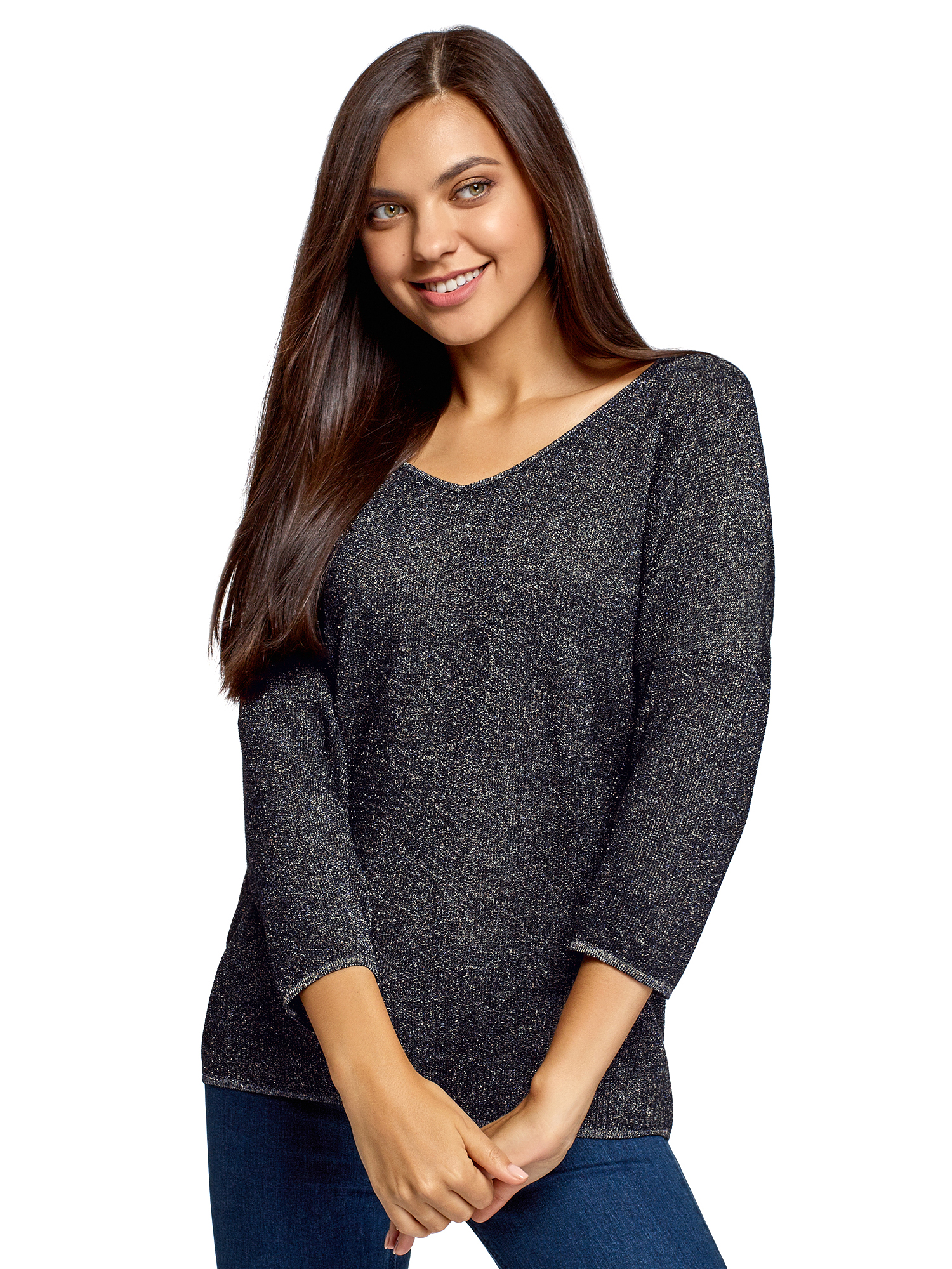 

Пуловер женский oodji 63812627 черный 2XS, 63812627