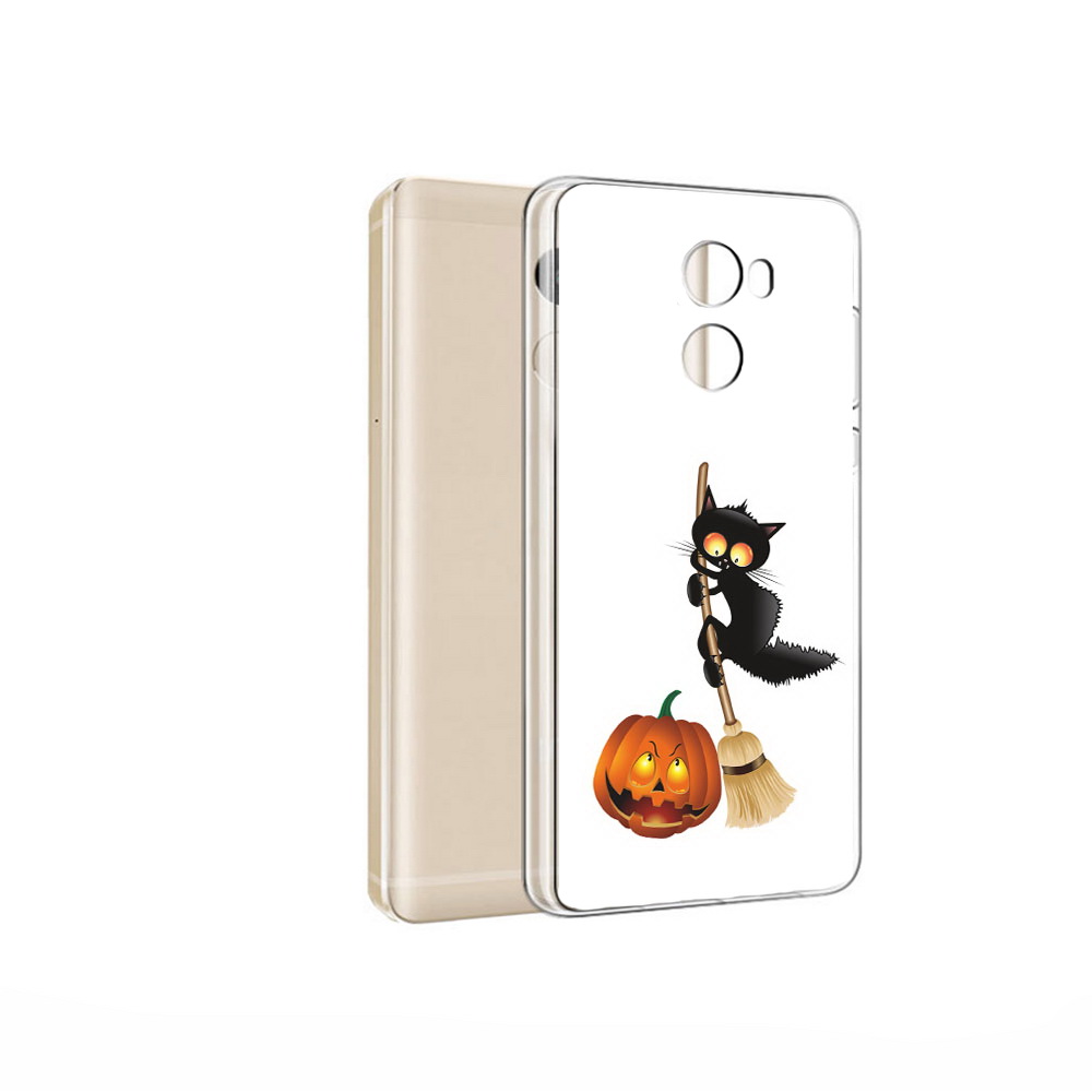 

Чехол MyPads Tocco для Xiaomi Redmi 4 Pro хэлуинский котик (PT47305.303.667), Прозрачный, Tocco