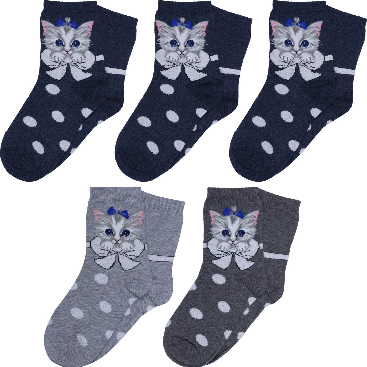 

Носки для девочек Rusocks 5-Д3-13030 цв. синий; серый р. 12-14, 5-Д3-13030