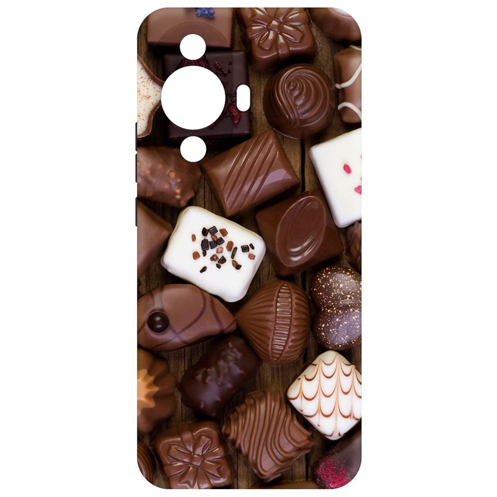 

Чехол-накладка Krutoff Soft Case Конфеты для Huawei Nova 11, Черный