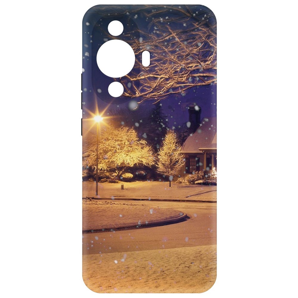

Чехол-накладка Krutoff Soft Case Зимняя сказка для Huawei Nova 11, Черный